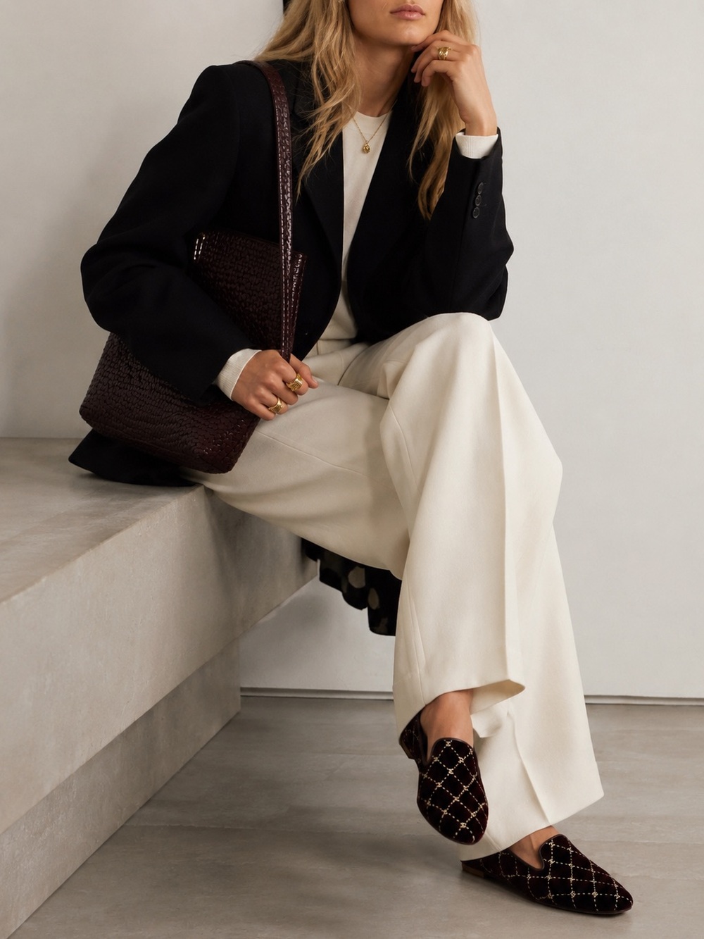 Chanel Loafers - FW 2017 Velvet Quilted CC Loafers - Size  35.5 - Karl Lagerfeld